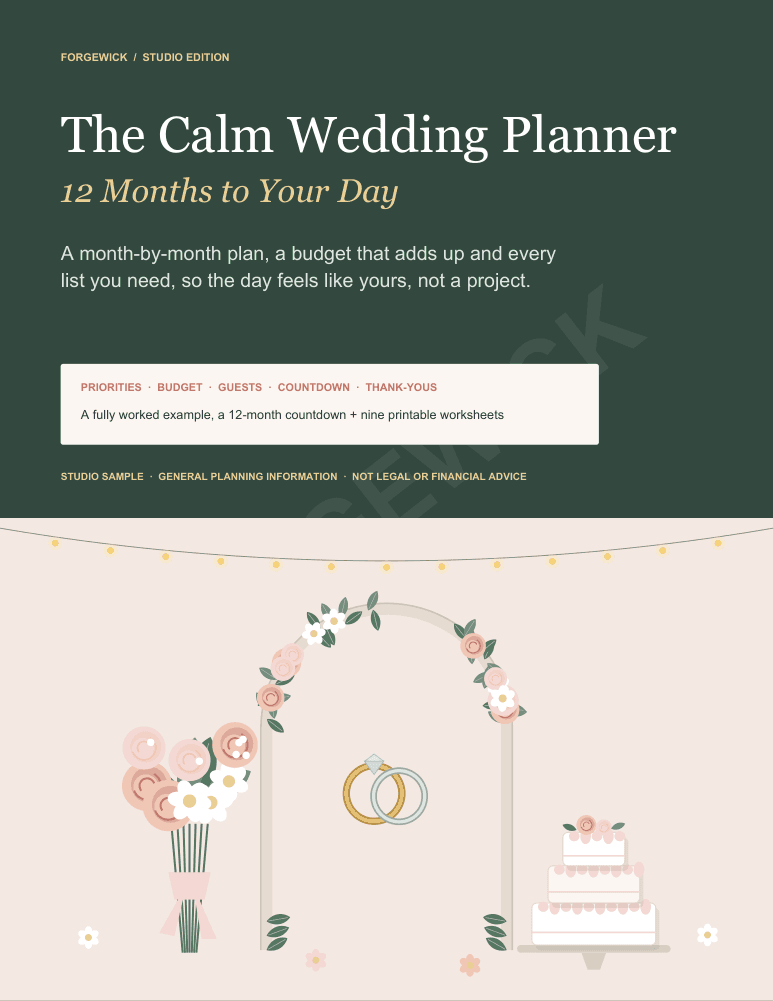 Cover of The Calm Wedding Planner: 12 Months to Your Day