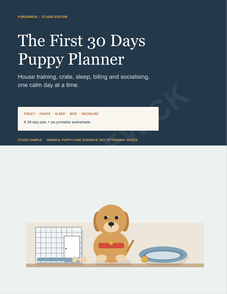Cover of The First 30 Days Puppy Planner