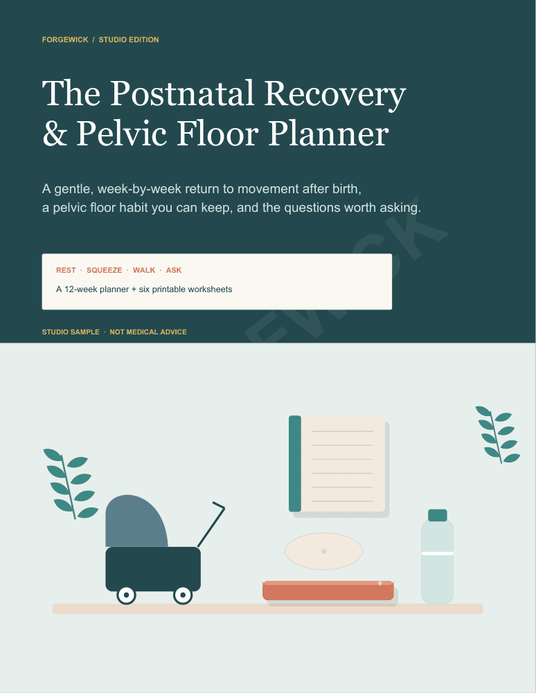 Cover of The Postnatal Recovery & Pelvic Floor Planner