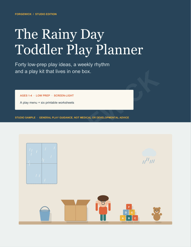 Cover of The Rainy Day Toddler Play Planner