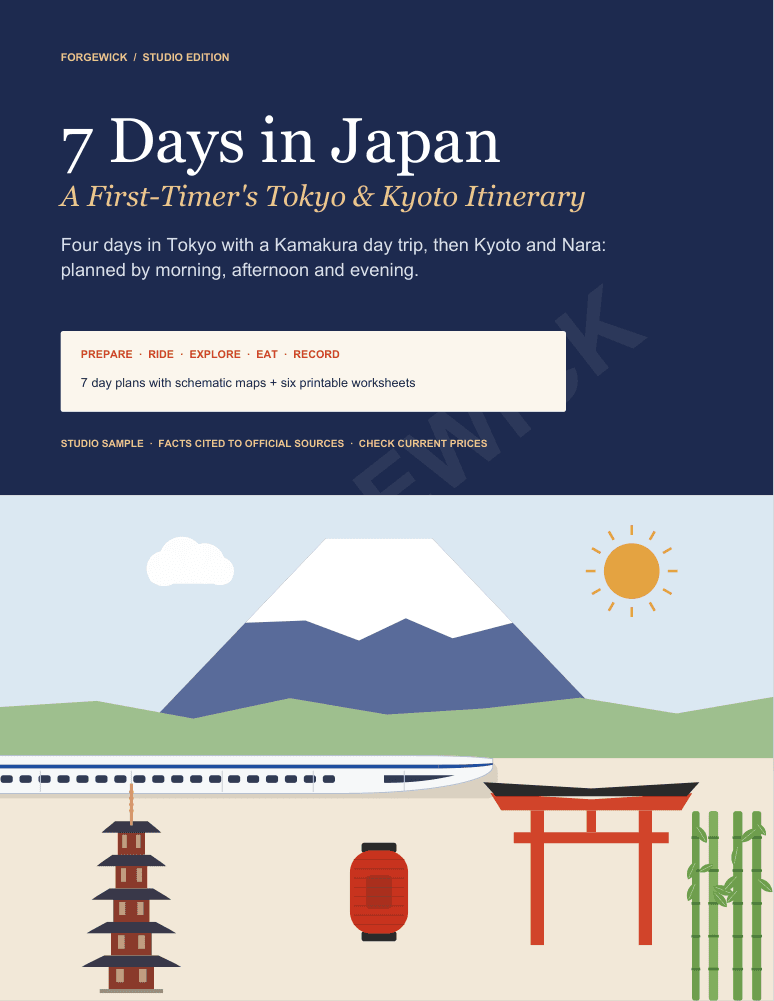 Cover of 7 Days in Japan: A First-Timer's Tokyo & Kyoto Itinerary